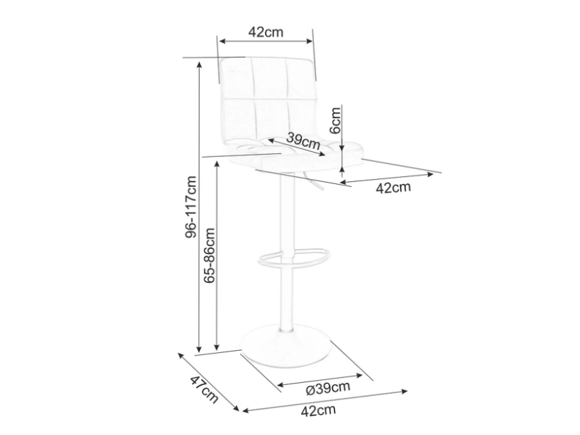 Baro kėdė C-105 VELVET 4