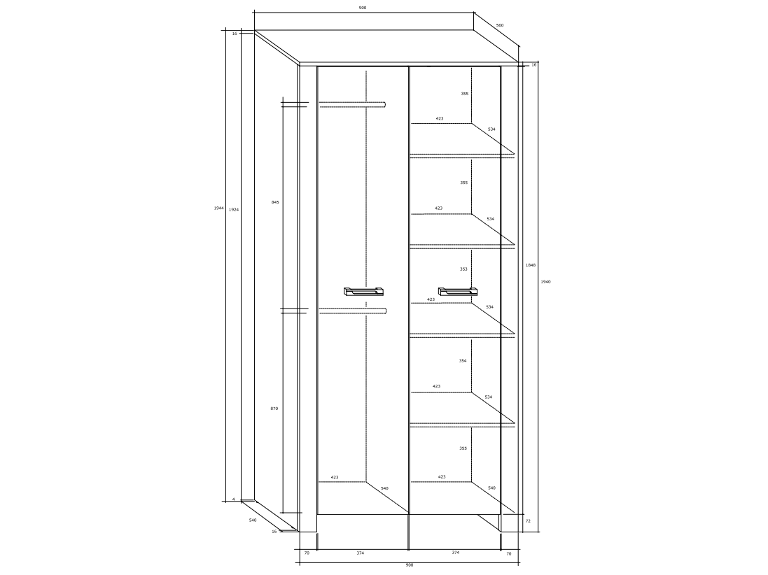 Biuro baldų komplektas HUGO 3 2