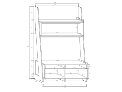 Biuro baldų komplektas RACK 3