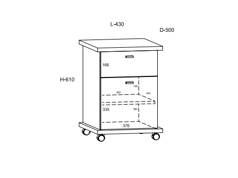 Biuro baldų komplektas CROSS 6 4