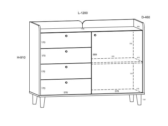 Biuro baldų komplektas DOLCE 5 3