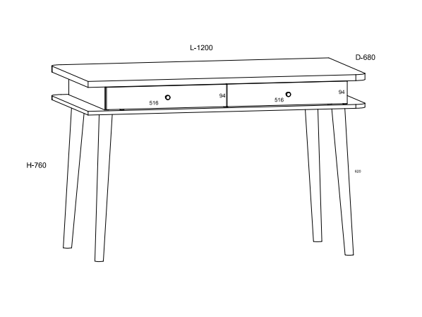 Biuro baldų komplektas DOLCE 6 3