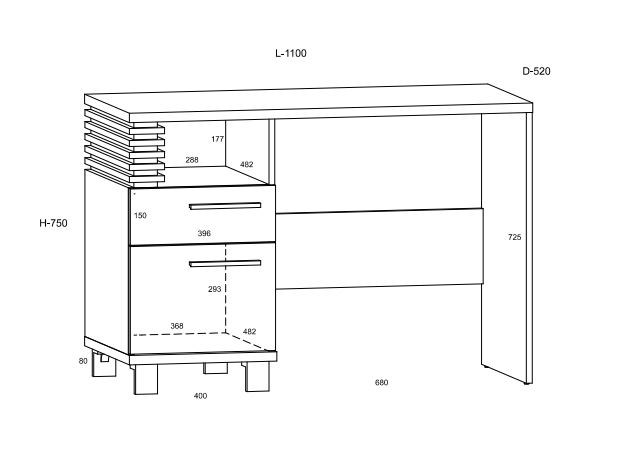 Biuro baldų komplektas LAMIR 5 1 Biuro baldų komplektas LAMIR 5 1