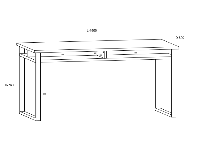 Biuro baldų komplektas CROSS 6 2 Biuro baldų komplektas CROSS 6 2