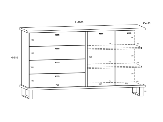 Biuro baldų komplektas CROSS 6 3 Biuro baldų komplektas CROSS 6 3