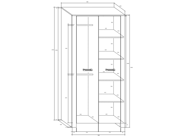 Biuro baldų komplektas HUGO 3 2