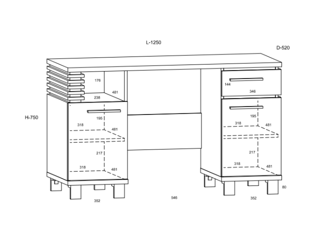 Biuro baldų komplektas LAMIR 4 2