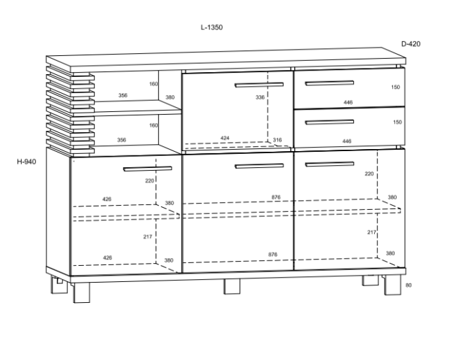 Biuro baldų komplektas LAMIR 4 3