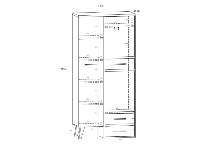 Biuro baldų komplektas NORDIS 3 2