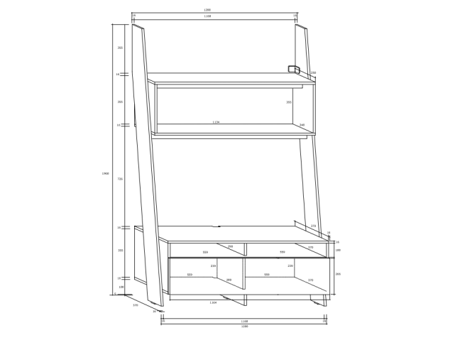 Biuro baldų komplektas RACK 3 1 Biuro baldų komplektas RACK 3 1