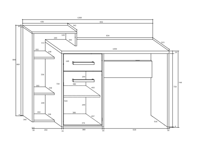 Biuro baldų komplektas RIO 6 1