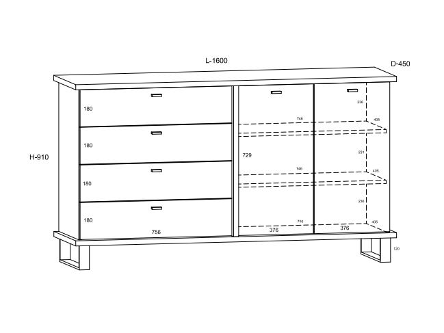 Biuro baldų komplektas CROSS 6 3