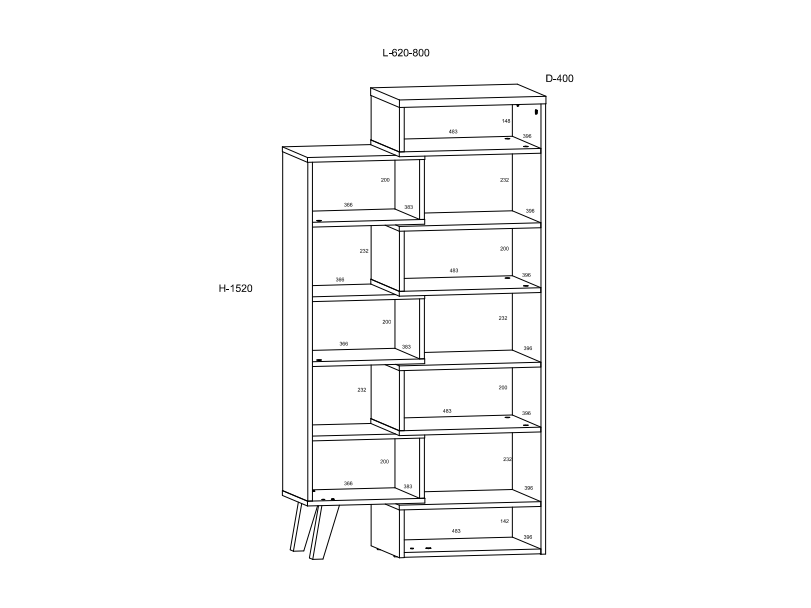 Biuro baldų komplektas NORDIS 3 3