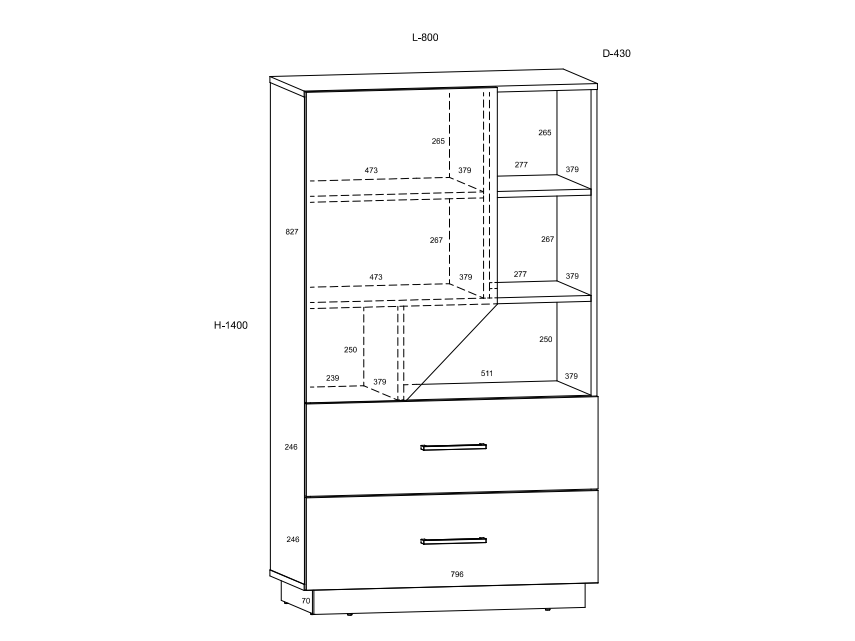 Biuro baldų komplektas PAX 5 5