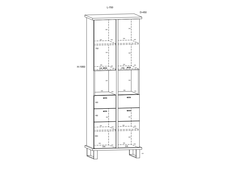 Biuro baldų komplektas CROSS 5 6