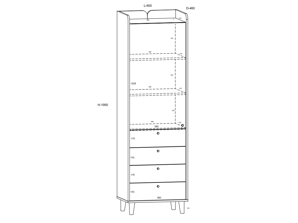 Biuro baldų komplektas DOLCE 6 2