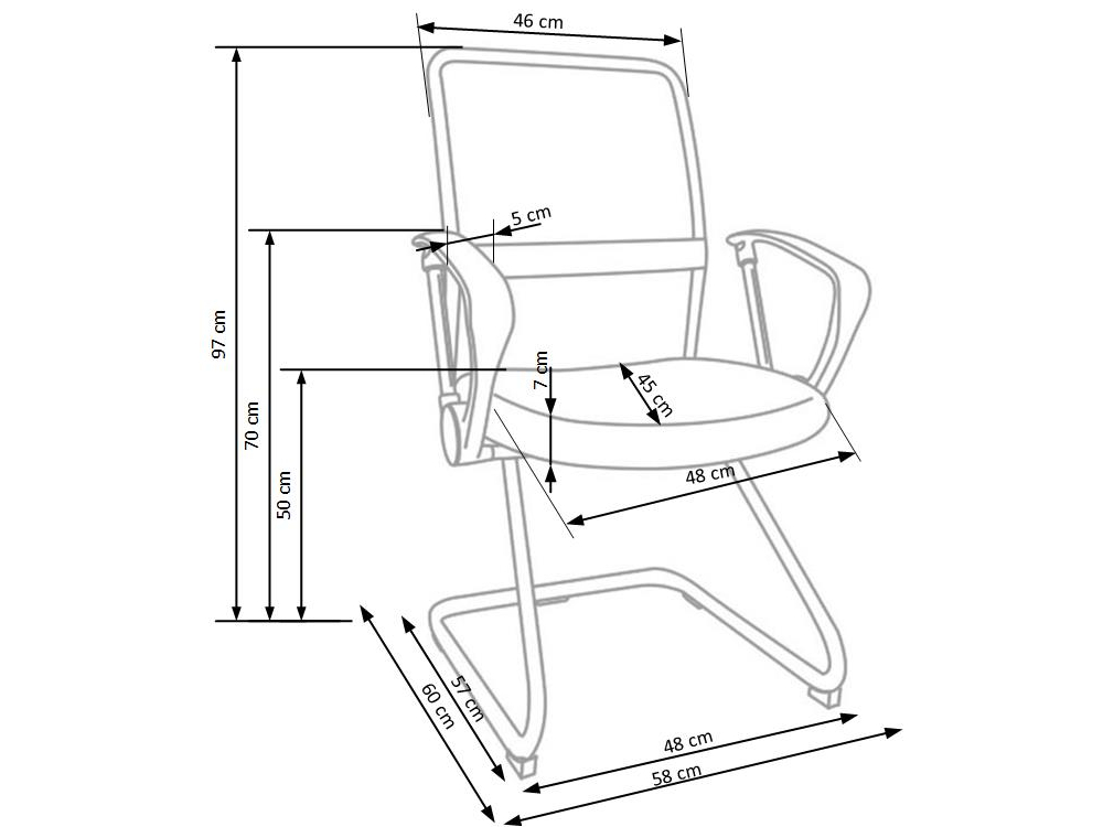 Darbo kėdė VIRE SKID 4 Darbo kėdė VIRE SKID 4