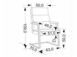 Darbo kėdė ADRIANO SKID