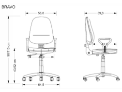 Darbo kėdė BRAVO