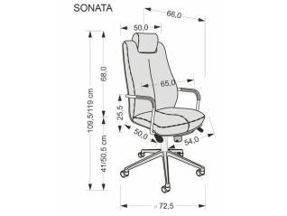 Darbo kėdė SONATA XXL