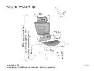 Darbo kėdė WINNER LUX