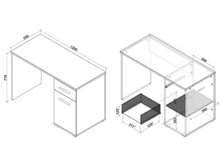 Darbo stalas LIMA B-1
