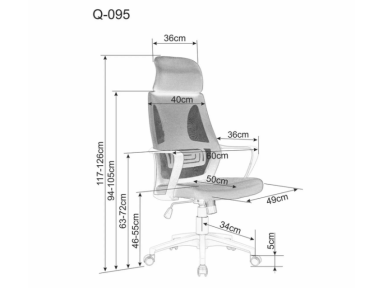 Ergonominė darbo kėdė Q-095