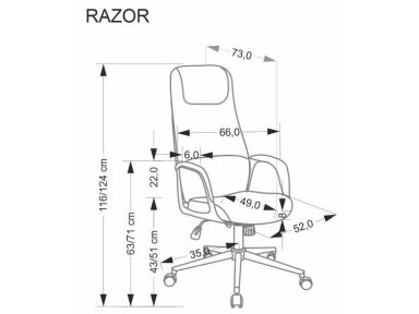 Darbo kėdė RAZOR