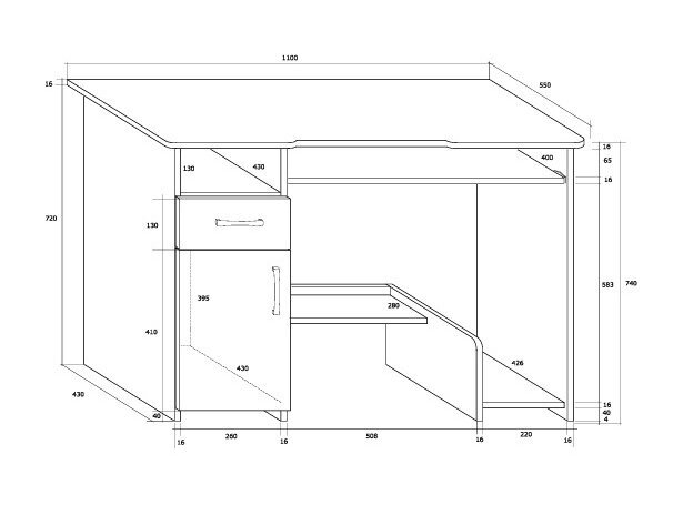 Darbo stalas KIER 1 Darbo stalas KIER 1