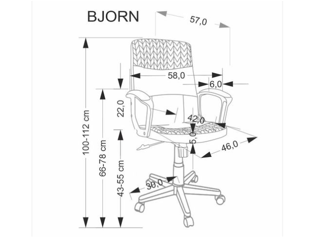 Darbo kėdė BJORN 1 Darbo kėdė BJORN 1