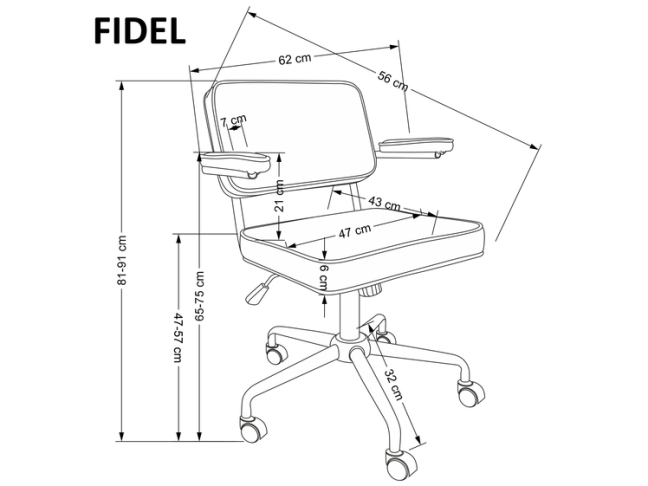 Darbo kėdė FIDEL 9
