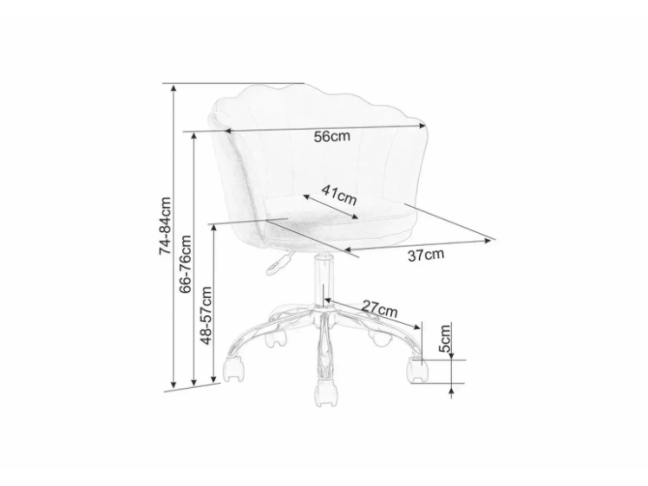 Darbo kėdė ROSE VELVET 4