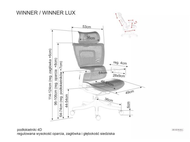 Darbo kėdė WINNER 12