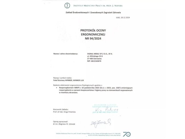 Darbo kėdė WINNER LUX 8