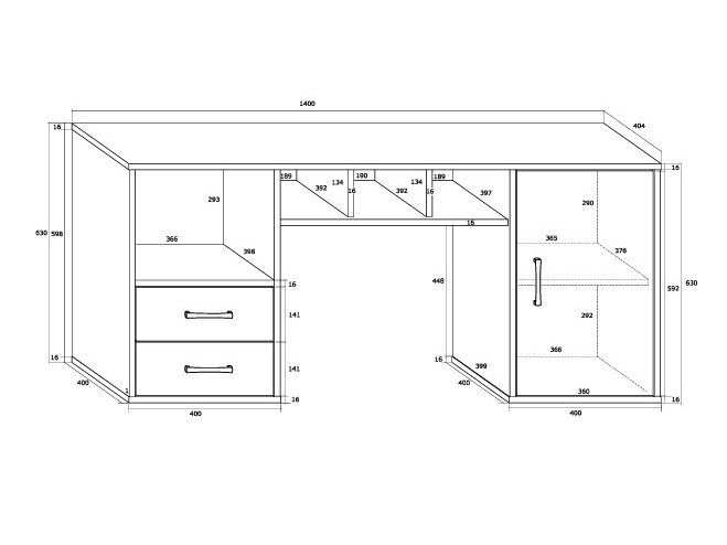 Pakabinamas darbo stalas HANGER 1