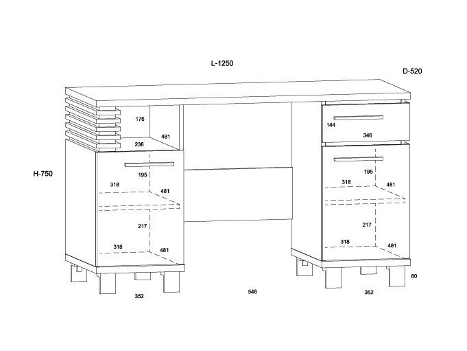 Darbo stalas LAM-02 5 Darbo stalas LAM-02 5