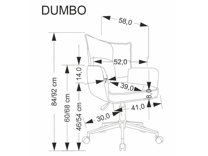 Darbo kėdė DUMBO 1 Darbo kėdė DUMBO 1