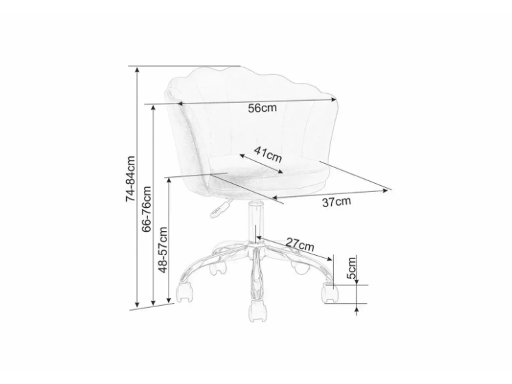 Darbo kėdė ROSE VELVET 4