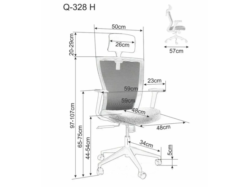 Darbo kėdė Q-328H 7