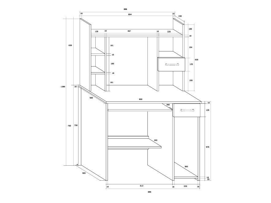 Darbo stalas KUBA MAX 2