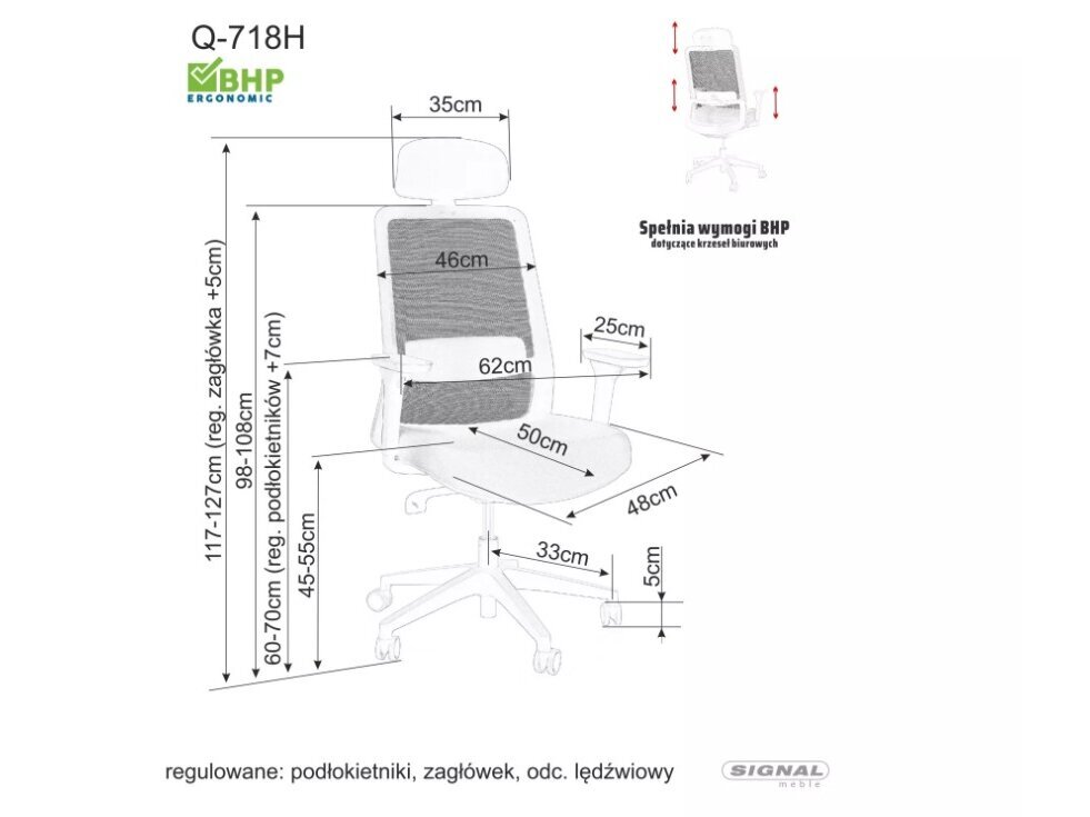 Darbo kėdė Q-718H 6