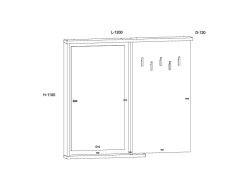 Drabužių kabykla su veidrodžiu HYB-26