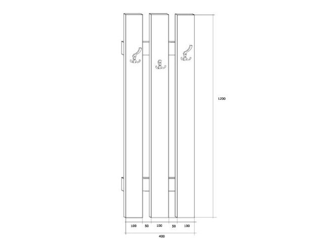 Drabužių kabykla CLAUDIA 1