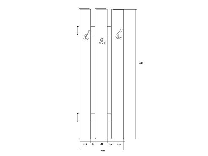 Drabužių kabykla CLAUDIA 1 Drabužių kabykla CLAUDIA 1