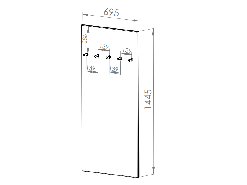 Drabužių kabykla OIVEN 04 6 Drabužių kabykla OIVEN 04 6