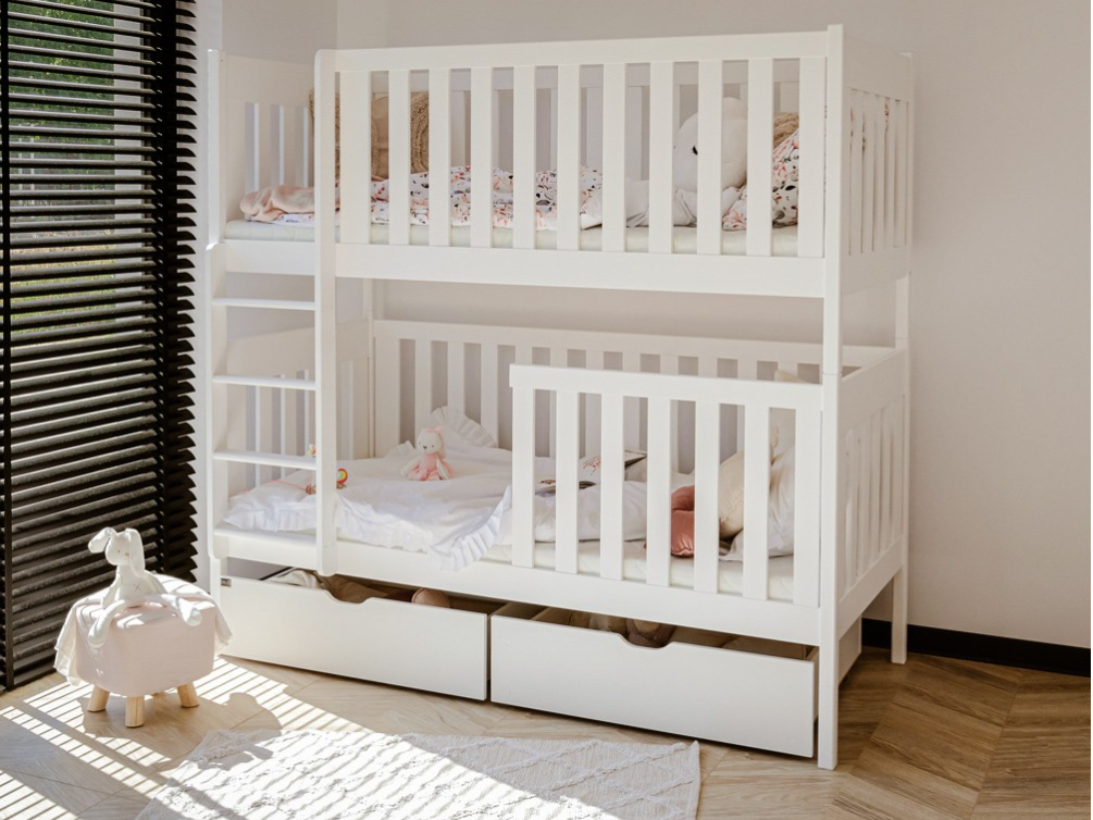 Dviaukštė vaikiška lova su stalčiais DAWID 80x200 1 Dviaukštė vaikiška lova su stalčiais DAWID 80x200 1