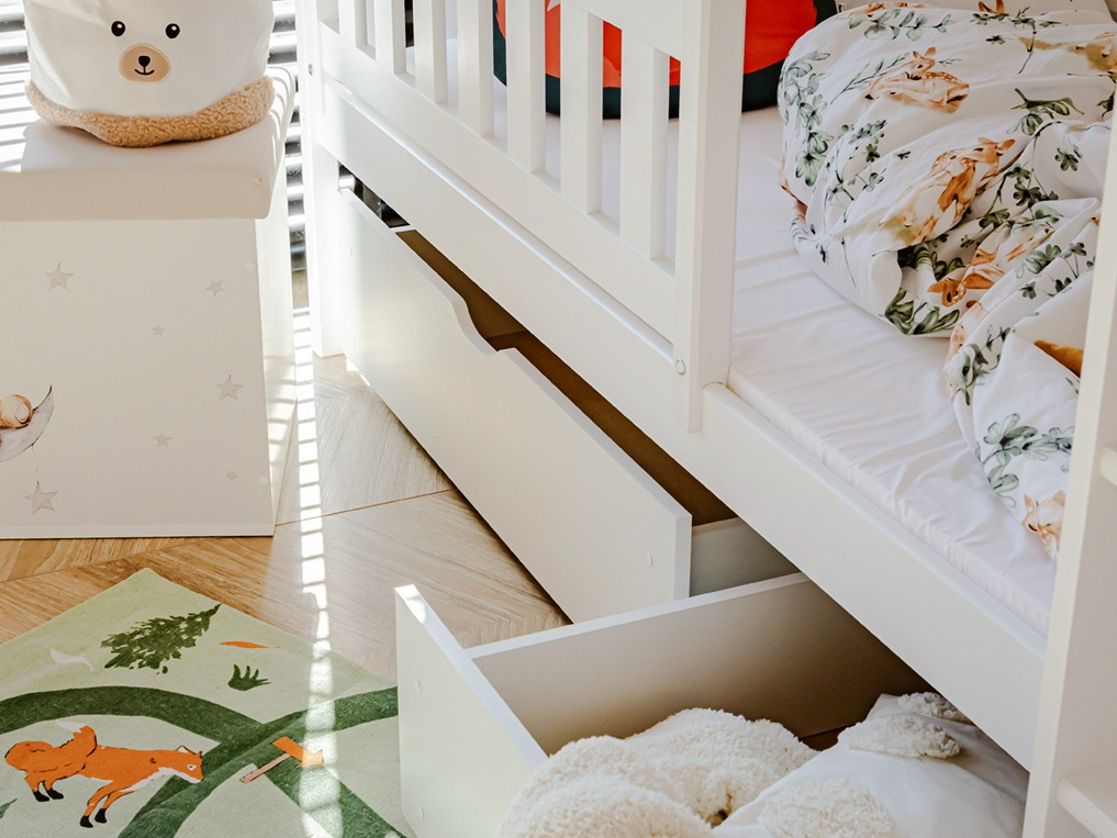 Dviaukštė vaikiška lova su stalčiais IGNAS 80x180 10 Dviaukštė vaikiška lova su stalčiais IGNAS 80x180 10