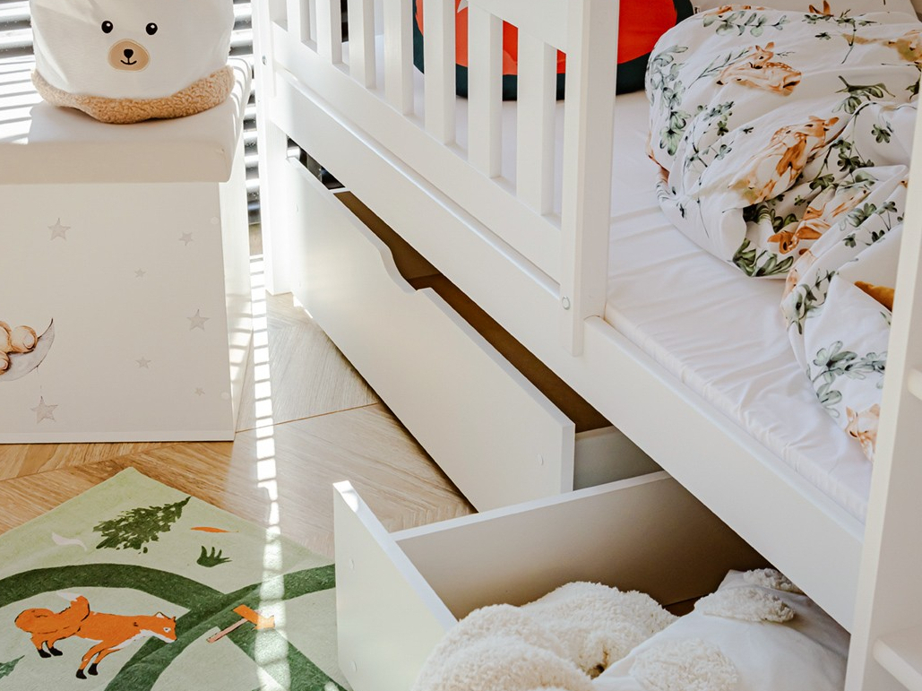 Dviaukštė vaikiška lova su stalčiais IGNAS 80x160 10 Dviaukštė vaikiška lova su stalčiais IGNAS 80x160 10