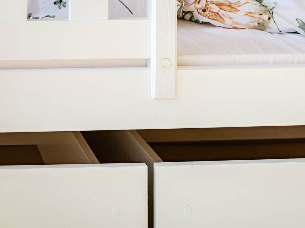 Dviaukštė vaikiška lova su stalčiais IGNAS 80x160 5 Dviaukštė vaikiška lova su stalčiais IGNAS 80x160 5