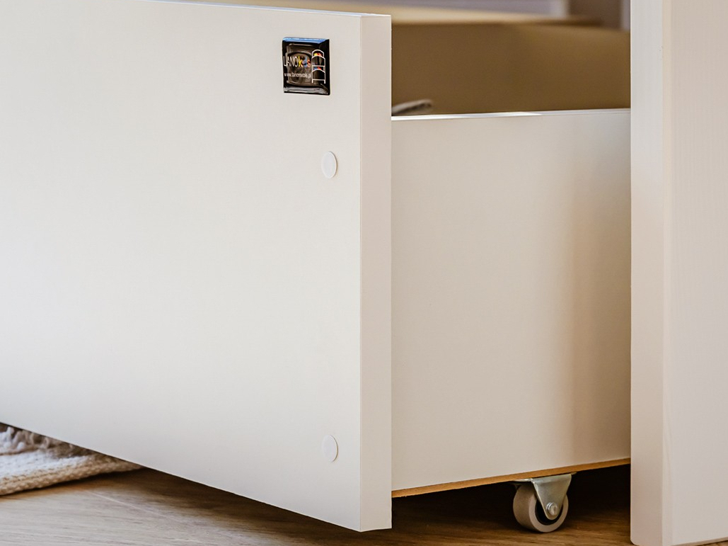 Dvigulė vaikiška lova su stalčiais SENSO 80x160 12